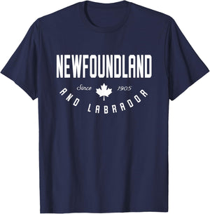 CA Newfoundland & Labrador Canada Canadian Maple Leaf T-Shirt - T-Shirt | Navy