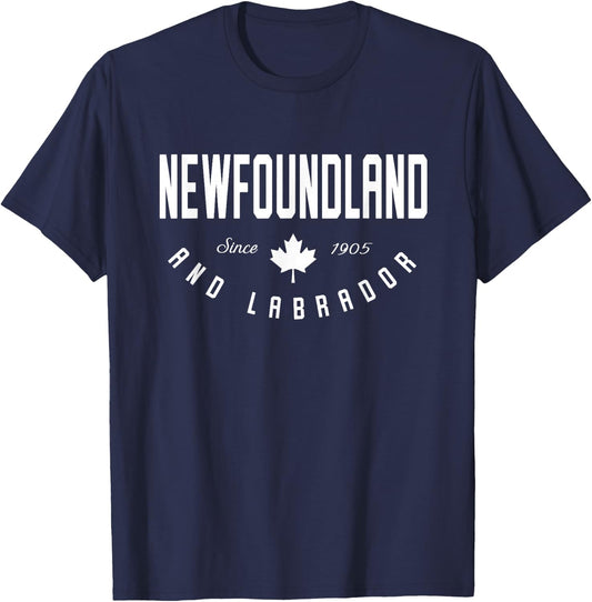 CA Newfoundland & Labrador Canada Canadian Maple Leaf T-Shirt - T-Shirt | Navy