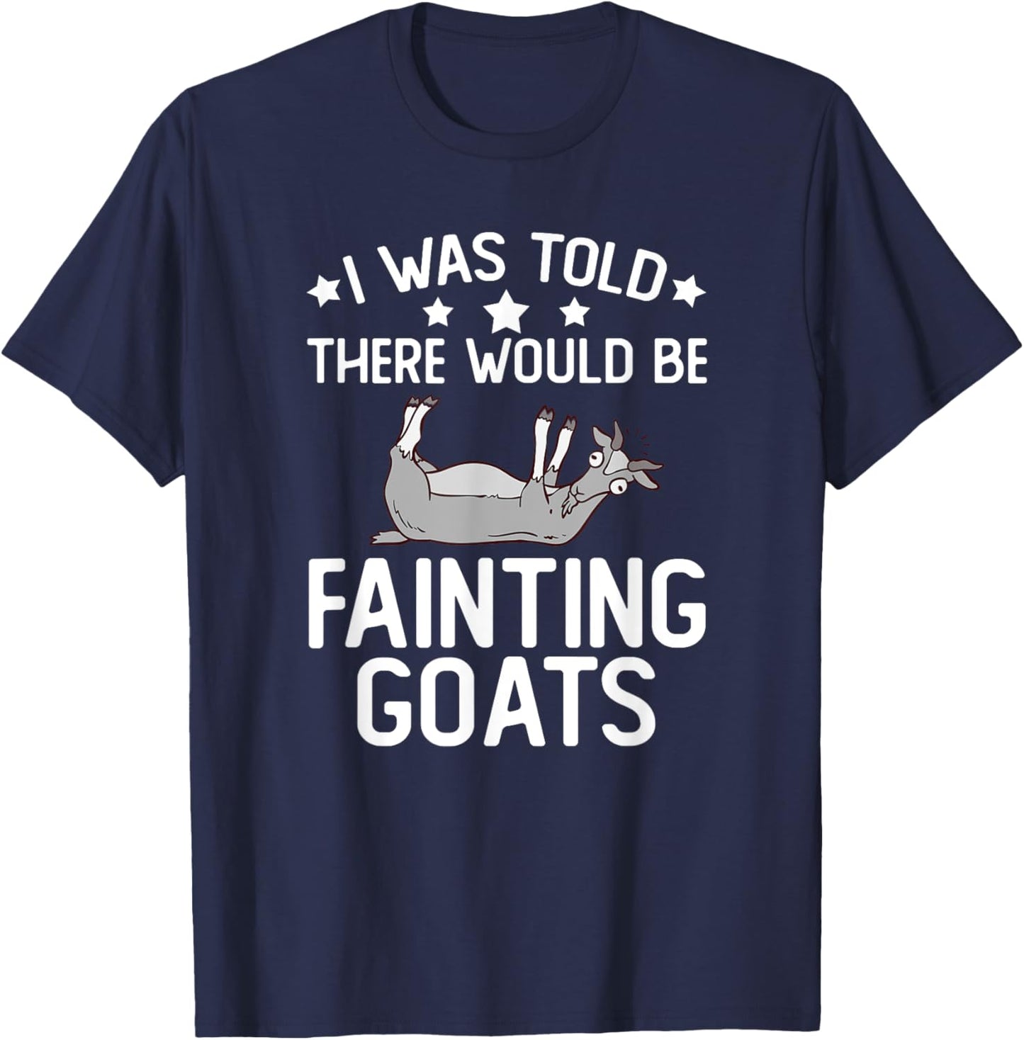 Fainting Goat Funny Tennessee Myotonic Goats T-Shirt - T-Shirt | Navy