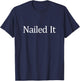 Nailed It - Women's Black Modern Lightweight Classic Fit Short Sleeve Lace T-Shirt - T-Shirt | Navy