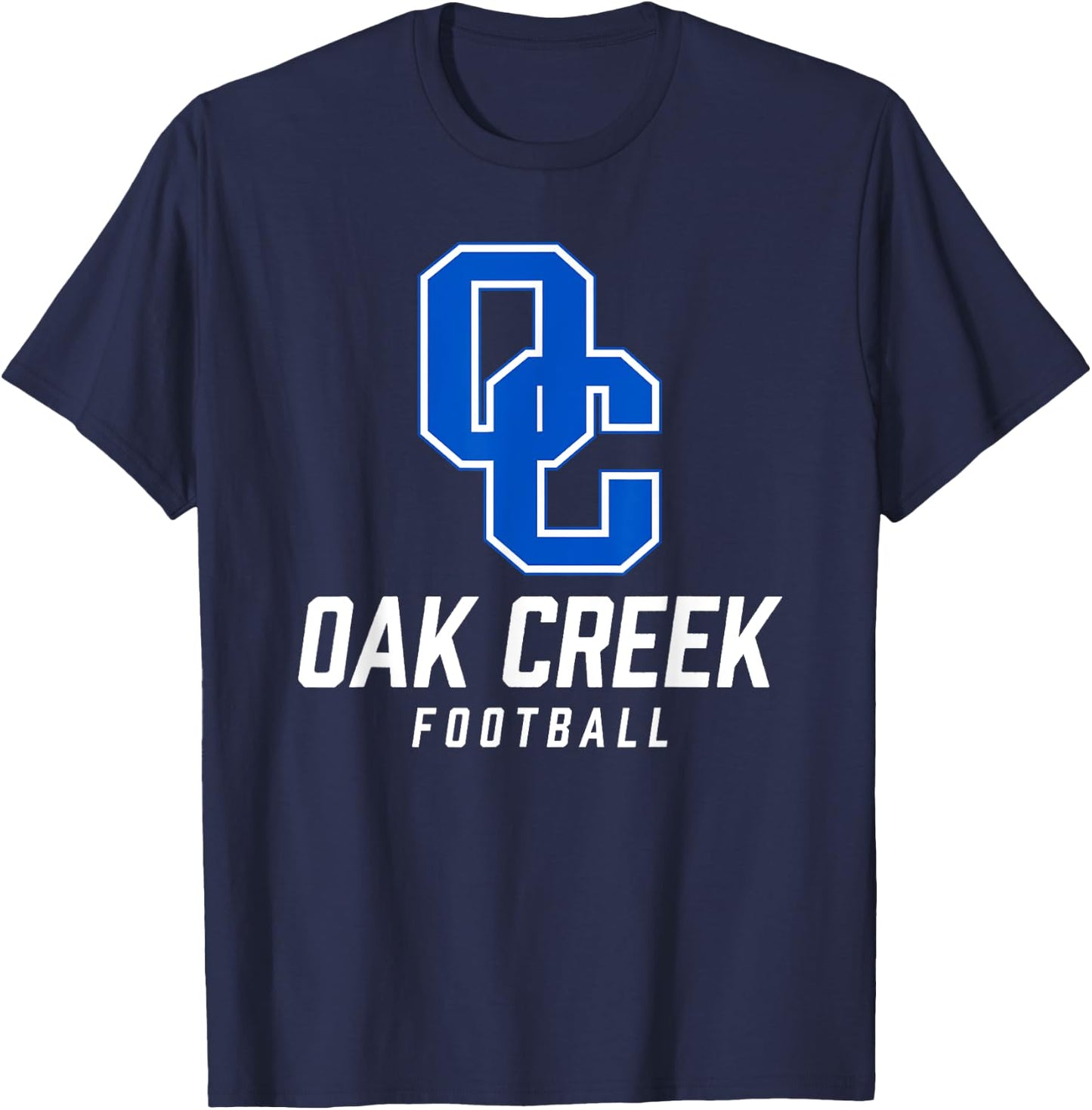 Oak Creek Knights Logo Football Team HS T-Shirt - T-Shirt | Navy