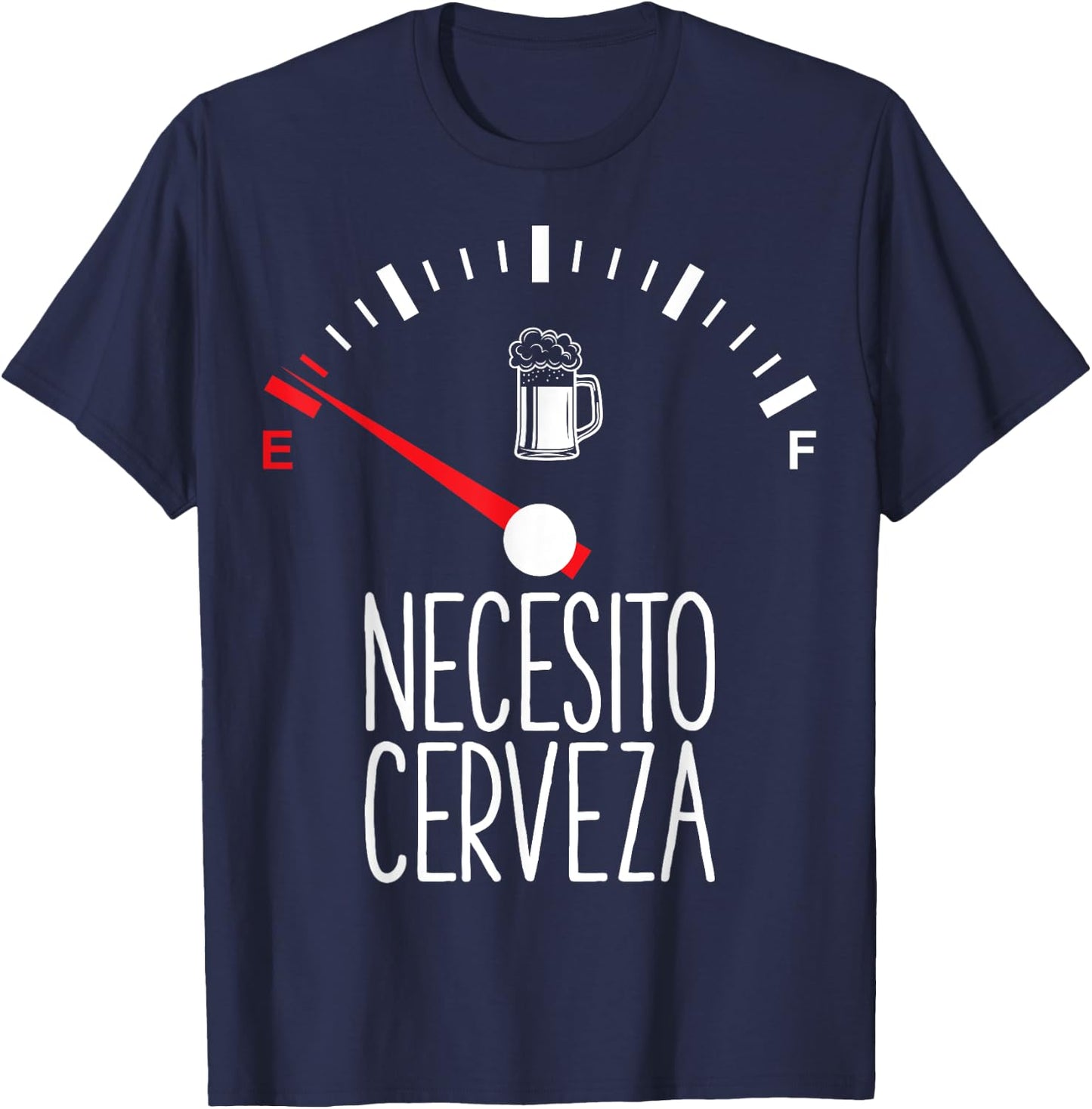 Necesito Cerveza Beer Drinkers Gift Beer Themed Gift T-Shirt - T-Shirt | Navy