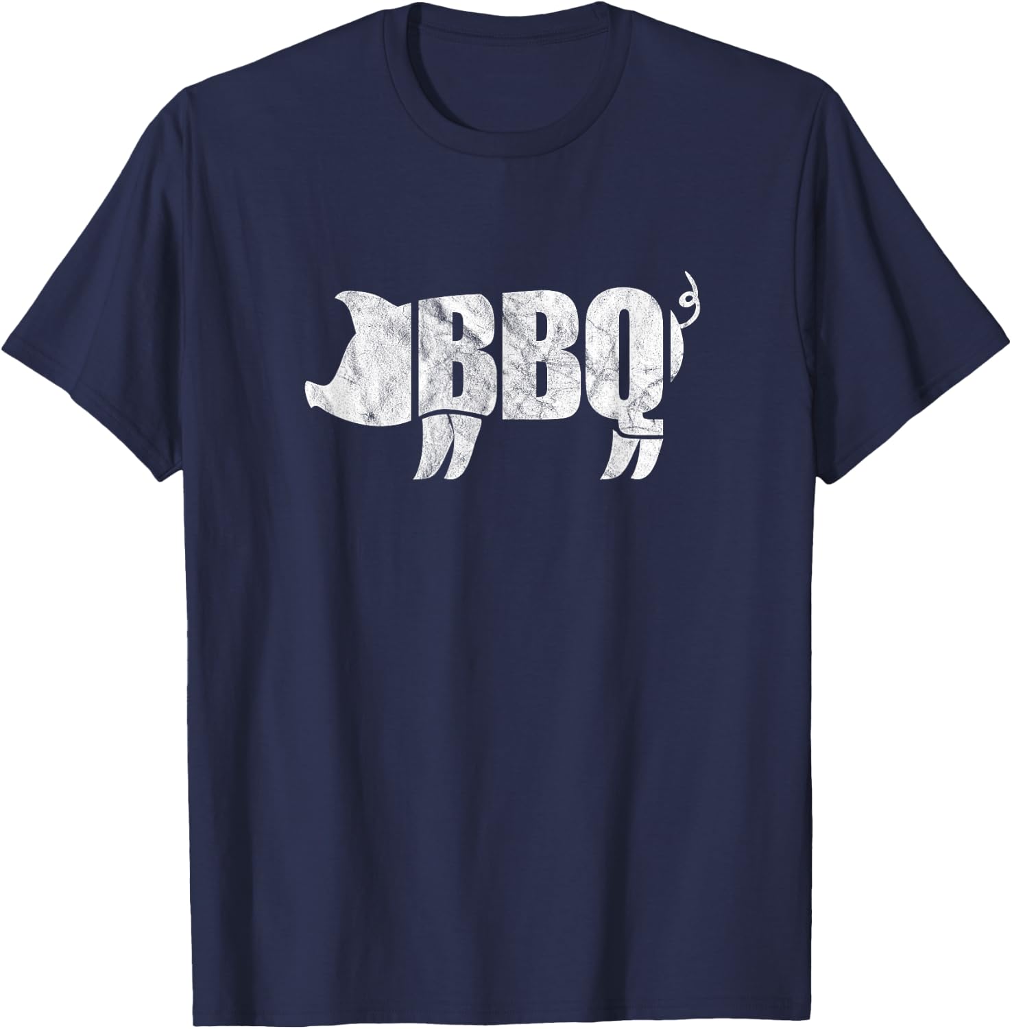 BBQ Pig Funny Barbeque Pork Meat Grill Chef Grilling T-Shirt - T-Shirt | Navy