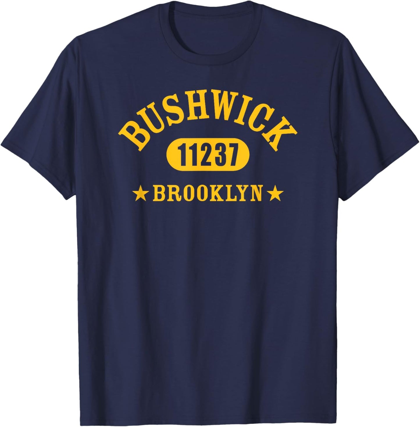 BUSHWICK Brooklyn NY 11237 Athletic Design T-Shirt - T-Shirt | Navy