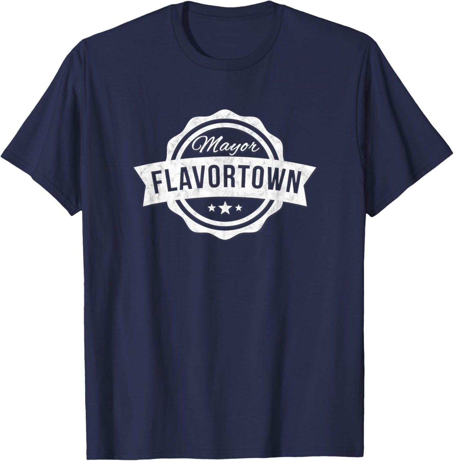 Mayor of Flavor Town - Funny Cooking Meme Chef T-Shirt - T-Shirt | Navy
