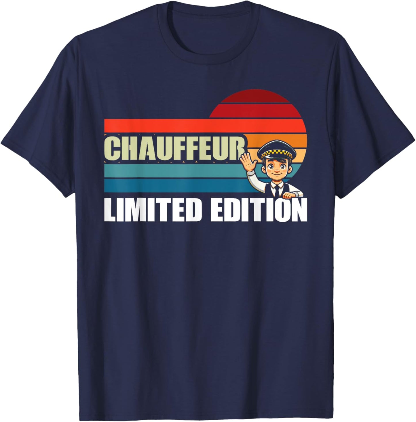 CHAUFFEUR Funny Job Title Profession Birthday Worker Idea T-Shirt - T-Shirt | Navy