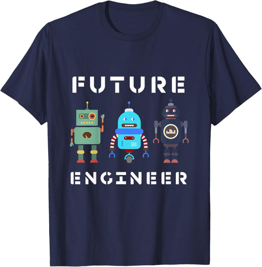I love Robot design All Ages Robotic Kids Girls Boys Robot T-Shirt - T-Shirt | Navy