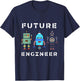 I love Robot design All Ages Robotic Kids Girls Boys Robot T-Shirt - T-Shirt | Navy