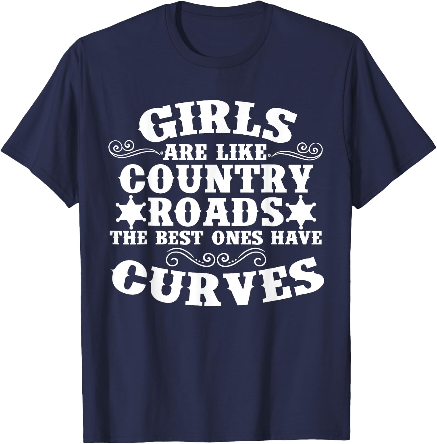 Funny Country Gift Girls Women Cool Western Cowgirl Farm T-Shirt - T-Shirt | Navy