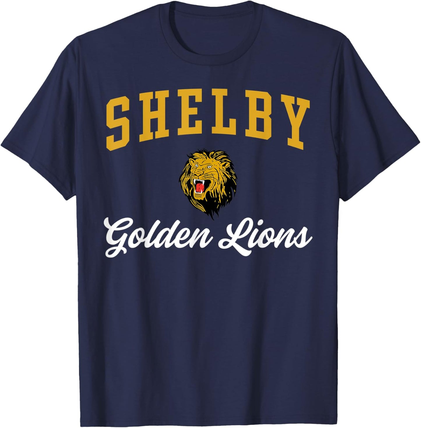Shelby High School Golden Lions C3 T-Shirt - T-Shirt | Navy