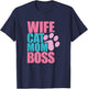 Cat Mom Shirt Funny Mothers Gift Kitty Lovers Wife Boss T-Shirt - T-Shirt | Navy