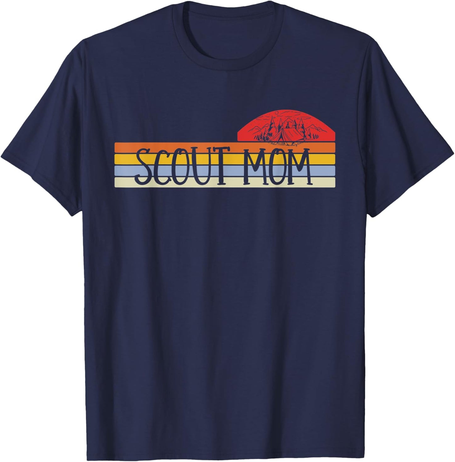 Scouting Funny Vintage Scout Mom T-Shirt - T-Shirt | Navy