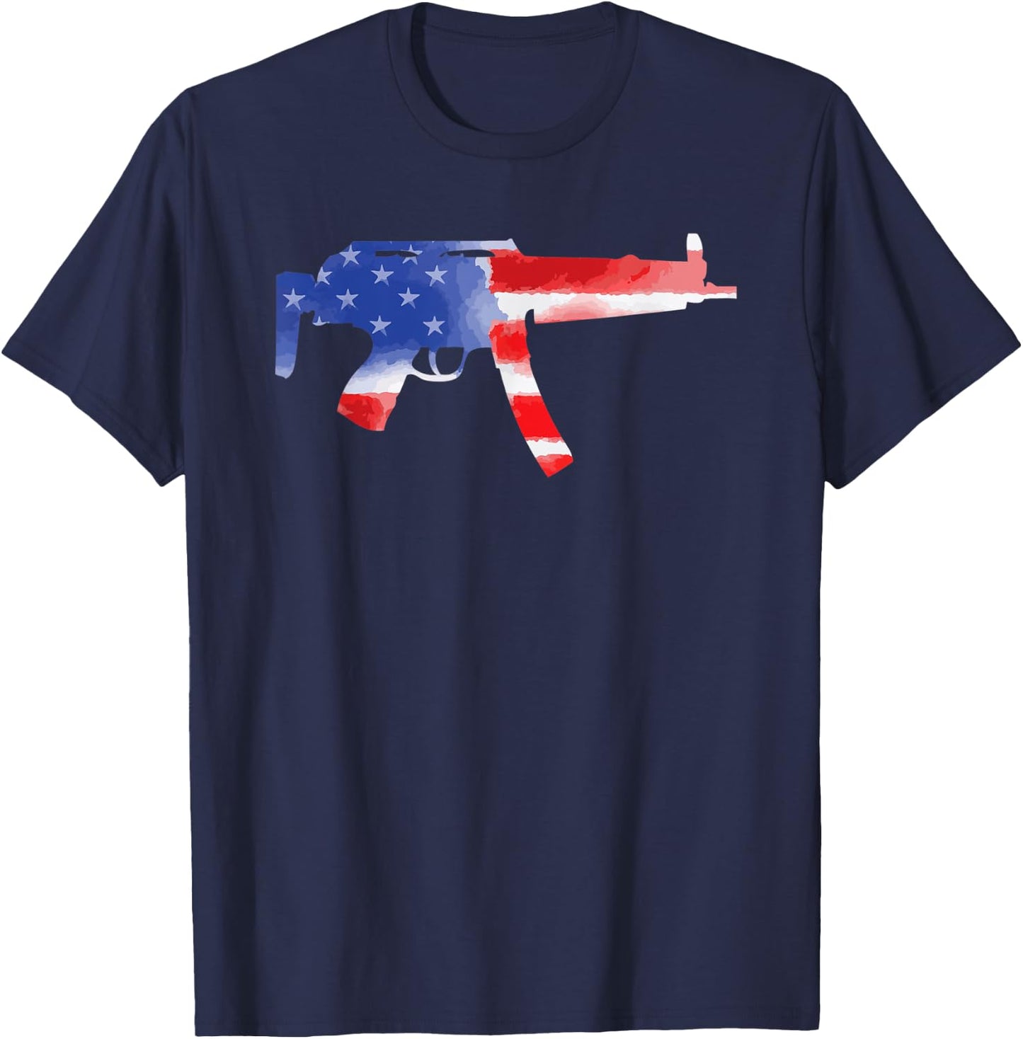 MP5 Gun America USA Flag Pride T Shirt Gift United States T-Shirt - T-Shirt | Navy