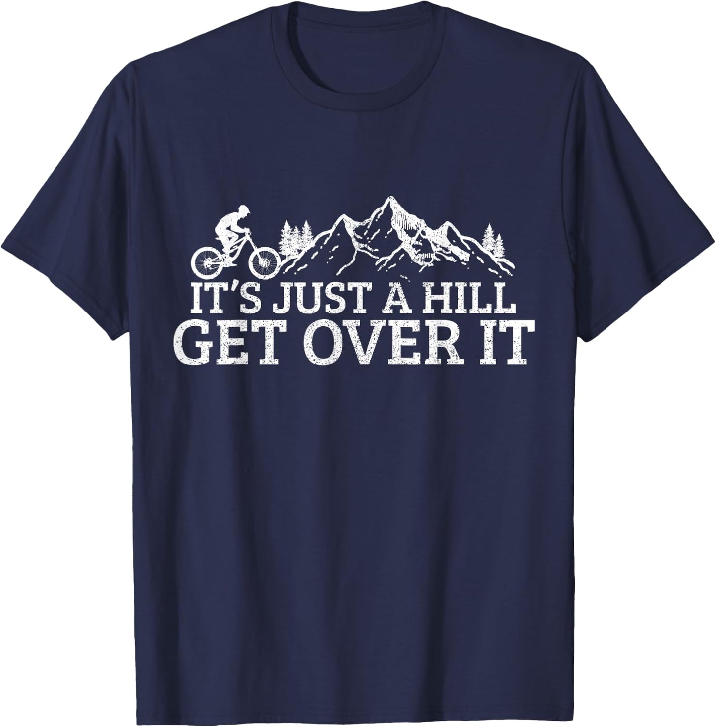 Funny Mountain Bike MTB Cycling Biker Cyclist T-Shirt - T-Shirt | Navy