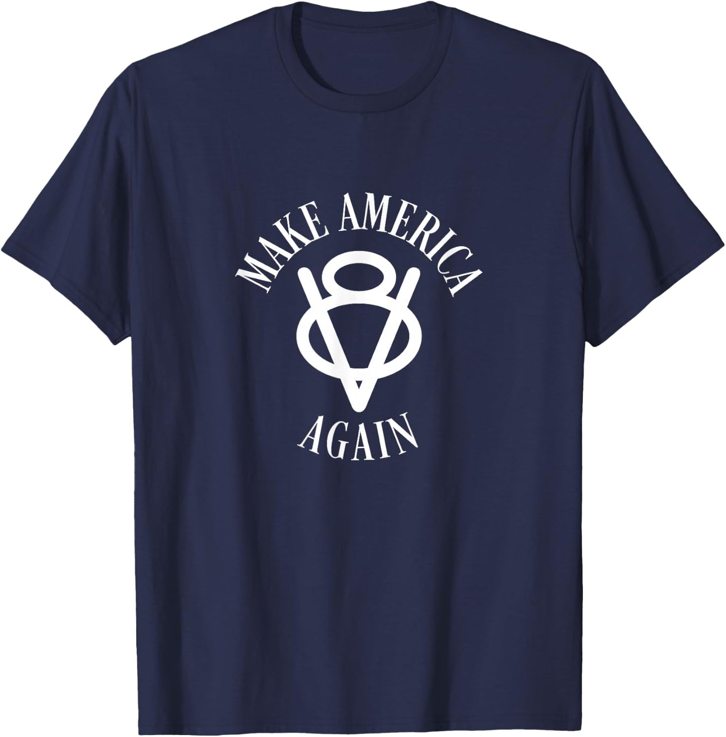 Make America V8 Again Vintage Classic Car Enthusiast T-Shirt - T-Shirt | Navy