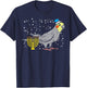 Cockatiel Menorah Jewish Cockatoo Parrot Bird Hanukkah Gift T-Shirt - T-Shirt | Navy