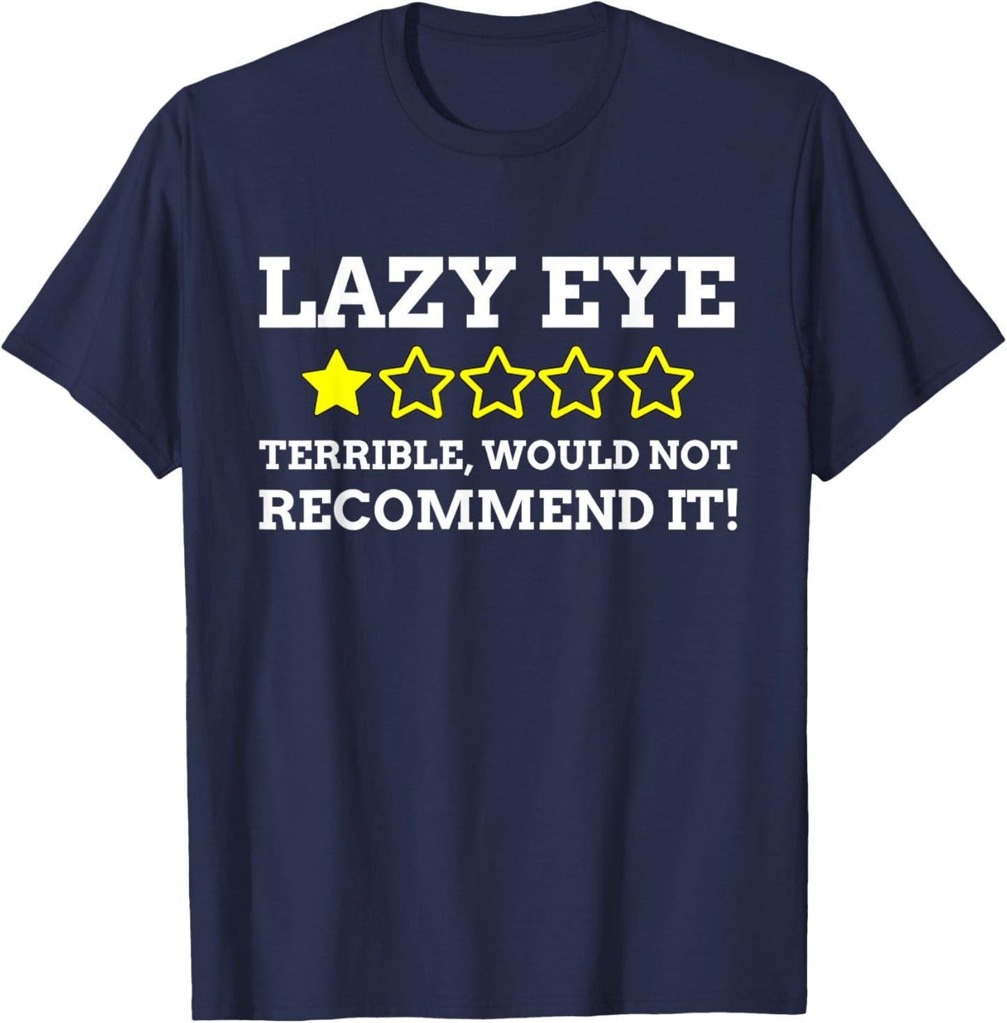 Funny Lazy Eye T-Shirt - T-Shirt | Navy