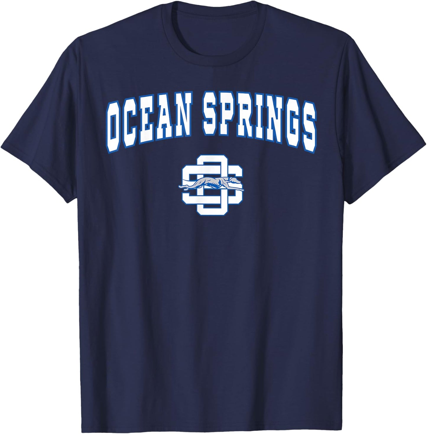 Ocean Springs High School Greyhounds C2 T-Shirt - T-Shirt | Navy