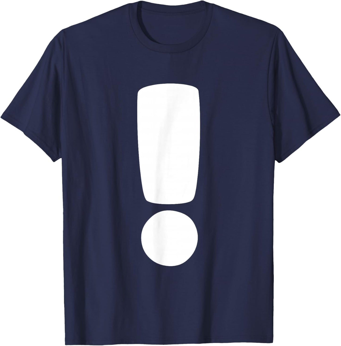 Exclamation Mark Costume Fancy Dress Partner Duo Carnival Quiz T-Shirt - T-Shirt | Navy
