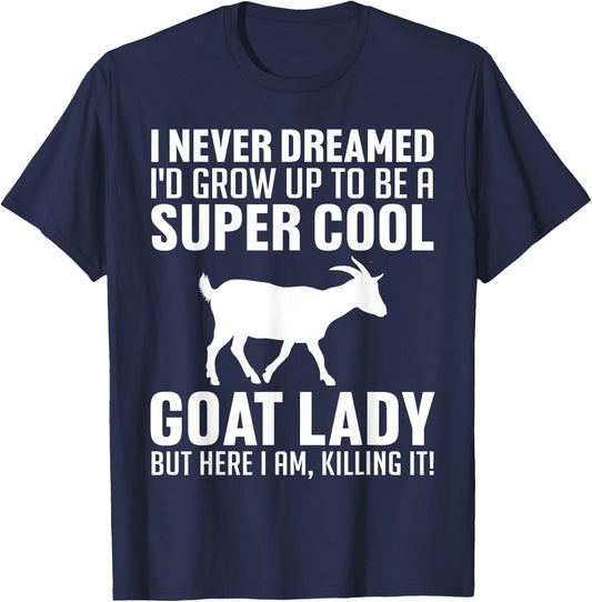 Cool Goats Girls Goat Whisperer Pygmy Goat Animal T-Shirt - T-Shirt | Navy