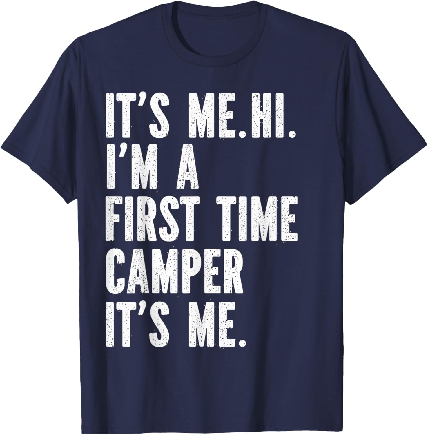 Summer Camp first time Camper cute fun retro bold design T-Shirt - T-Shirt | Navy