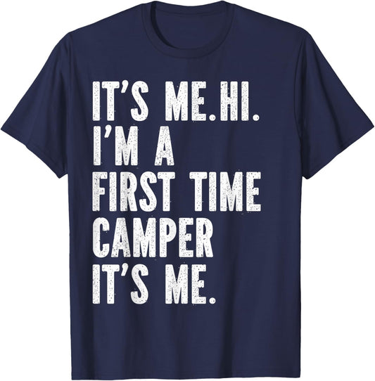Summer Camp first time Camper cute fun retro bold design T-Shirt - T-Shirt | Navy