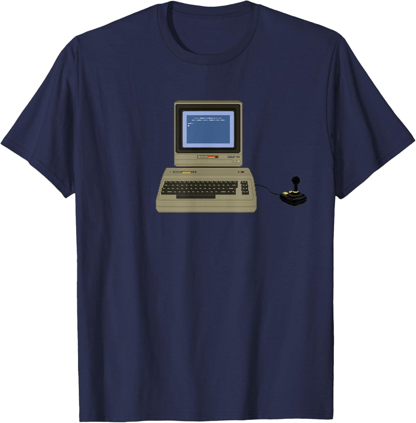 C64 1980s Retro Gamer and Retro Computing 8bit - Pixel Art T-Shirt - T-Shirt | Navy