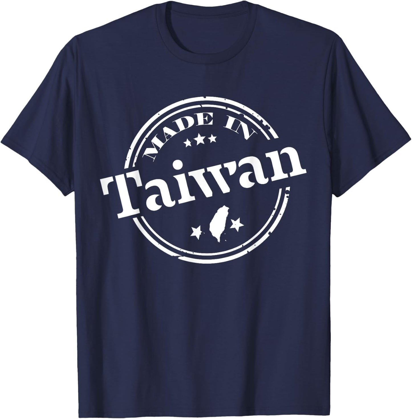 Made in Taiwan Flag Republic of China ROC Flag Map T-Shirt - T-Shirt | Navy