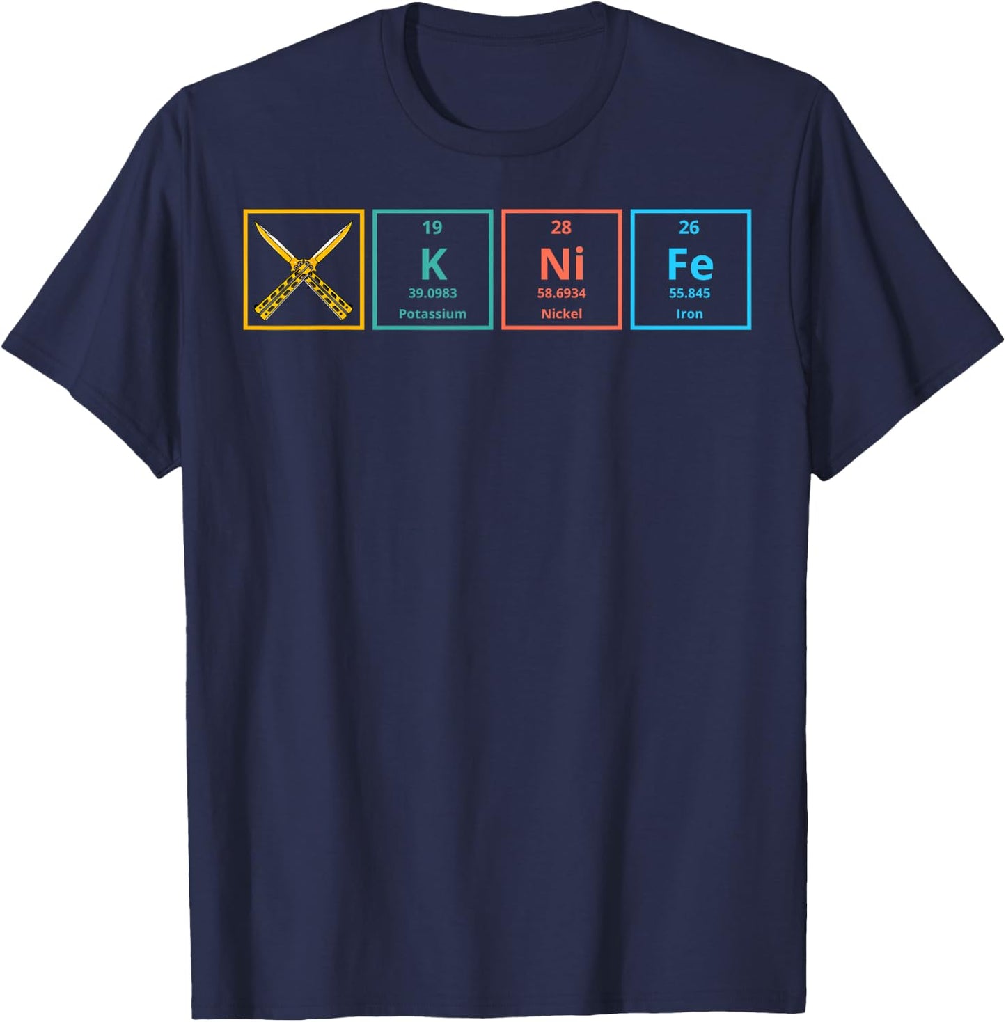 Butterfly Knife Balisong Quote T-Shirt - T-Shirt | Navy