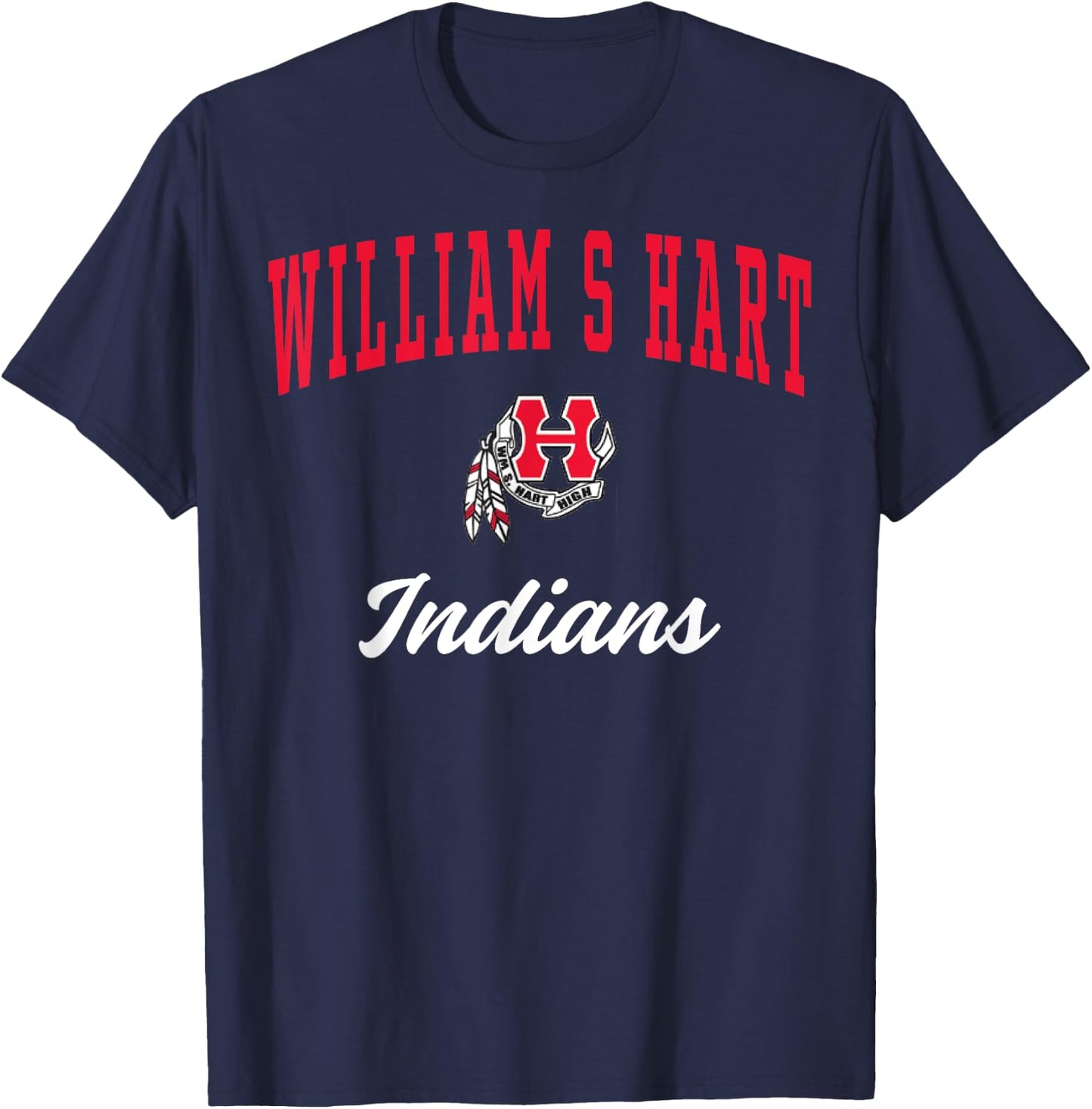 William S Hart High School Indians C3 T-Shirt - T-Shirt | Navy