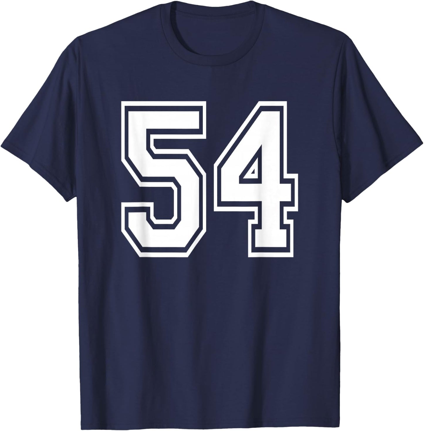 Number 54 Birthday Gift Sports Player Team Numbered Jersey T-Shirt - T-Shirt | Navy