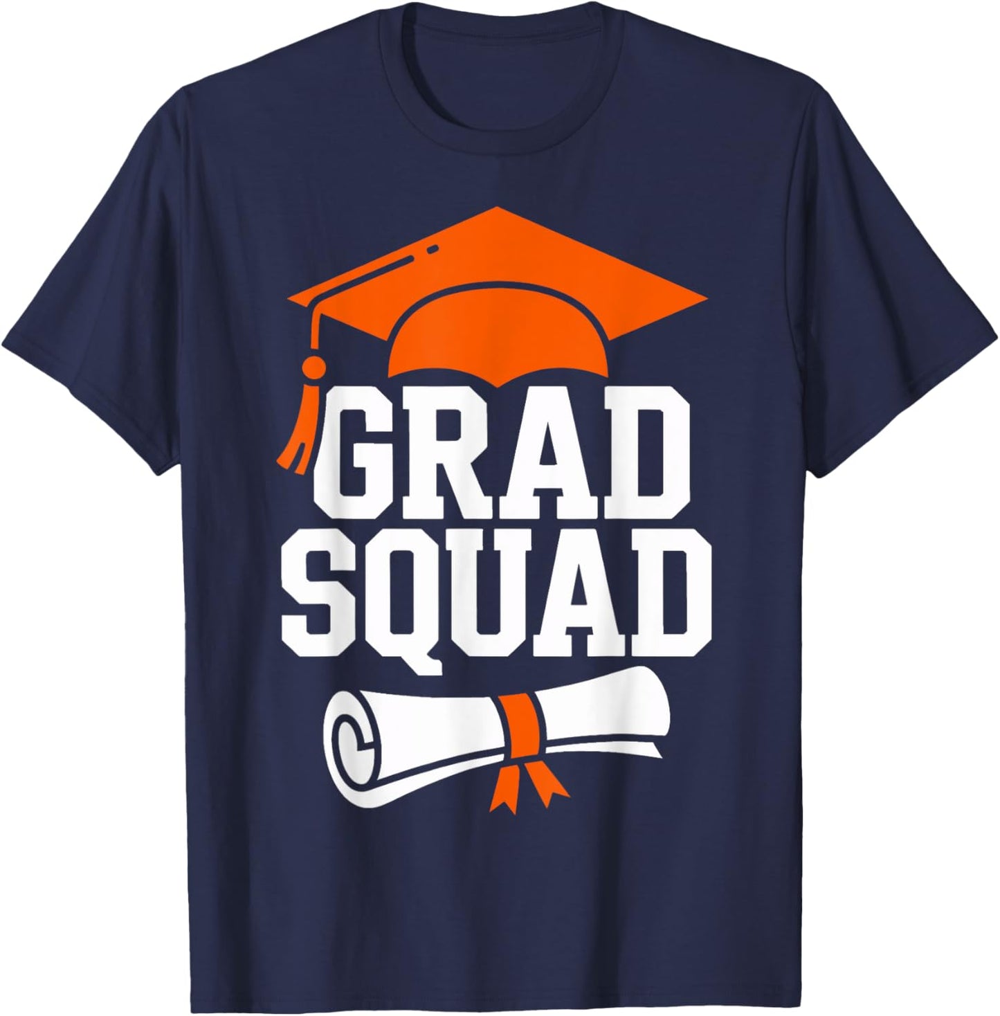 Grad Squad Senior Graduation 2024 Academic Finish T-Shirt - T-Shirt | Navy