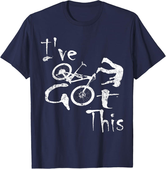 I've Got This Crash Mtb Falling Downhill Retro T-Shirt - T-Shirt | Navy