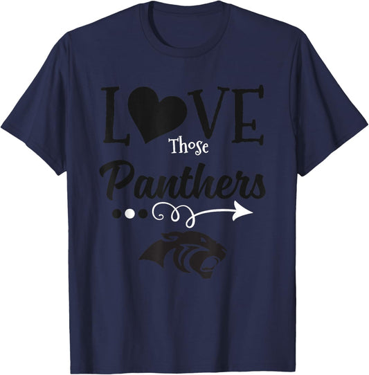 Cabot Panthers Logo Love Those HS T-Shirt - T-Shirt | Navy