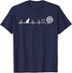 Cats and Crochet Heartbeat for cat Crocheting Lovers T-Shirt - T-Shirt | Navy