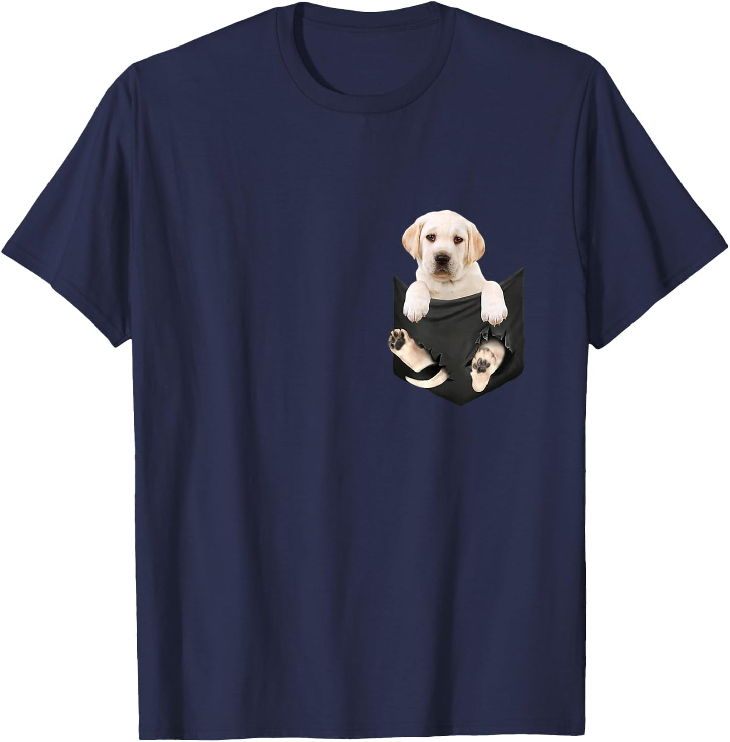 Dog Lovers Gifts White Labrador in a Bag Women Girls Kids T-Shirt - T-Shirt | Navy