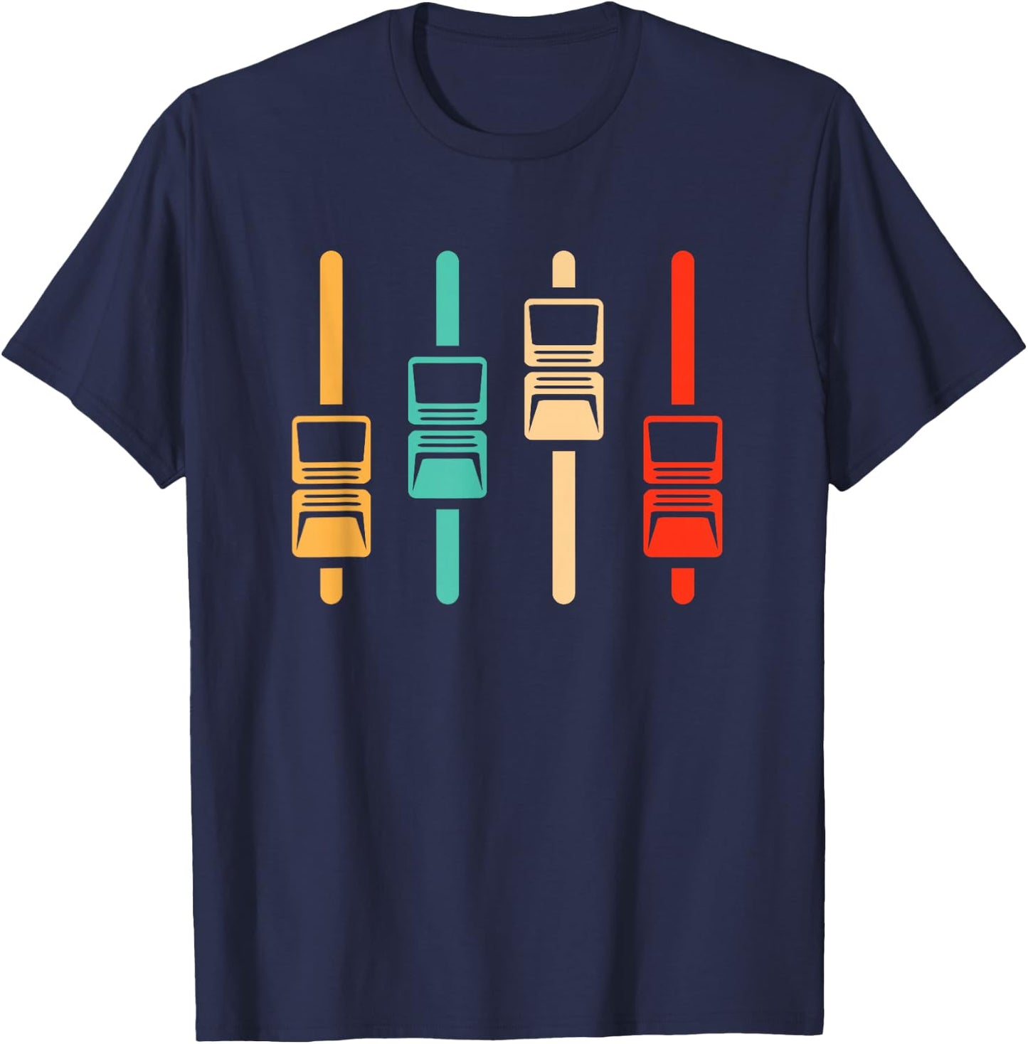 Retro Audio Engineer - Vintage Music Producer Sound Engineer T-Shirt - T-Shirt | Navy