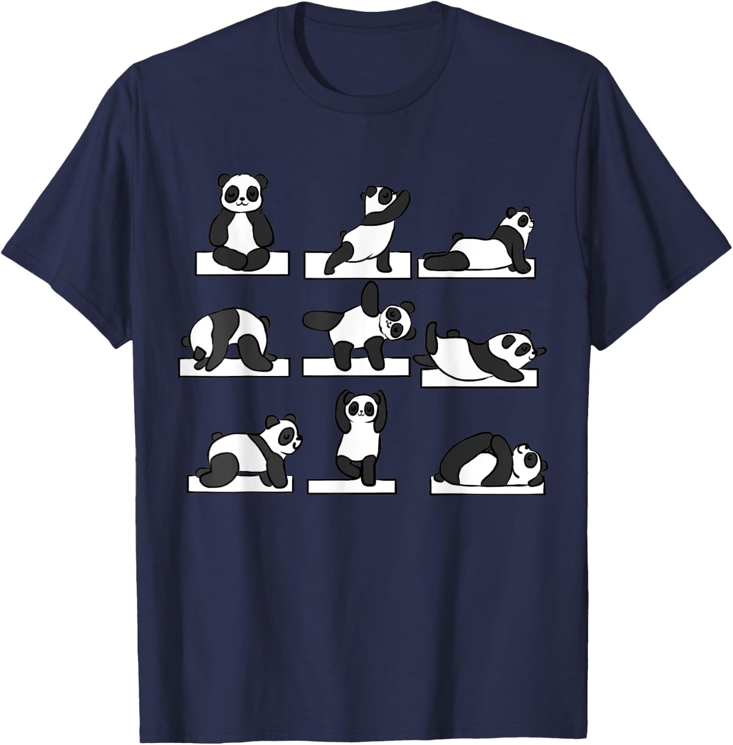 Funny Panda Yoga Women Pilates Gifts Her Lovers Kids T-Shirt - T-Shirt | Navy