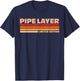 Pipe Layer Retro Sunrise T-Shirt - T-Shirt | Navy