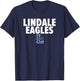 Lindale Eagles Logo Bold HS T-Shirt - T-Shirt | Navy