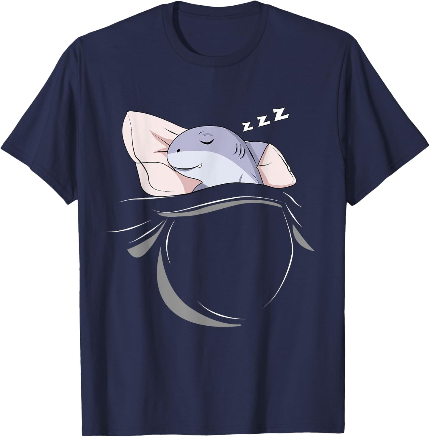 Shark Sleeping Animal Pajamas Nap PJs Outfit Gift Shark T-Shirt - T-Shirt | Navy