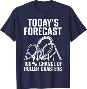 Funny Roller Coaster Design Women Kids Coaster Lover T-Shirt - T-Shirt | Navy