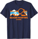 Retro Bighorn Mountains Wyoming Mountain Range Sunset T-Shirt - T-Shirt | Navy