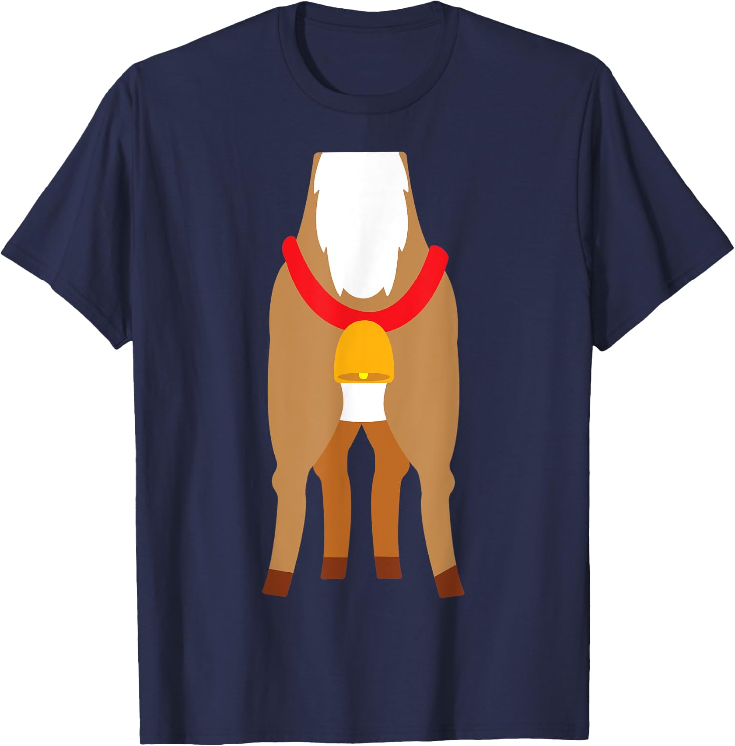 Reindeer Costume Head Funny Simple Easy Christmas Gift T-Shirt - T-Shirt | Navy