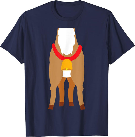 Reindeer Costume Head Funny Simple Easy Christmas Gift T-Shirt - T-Shirt | Navy