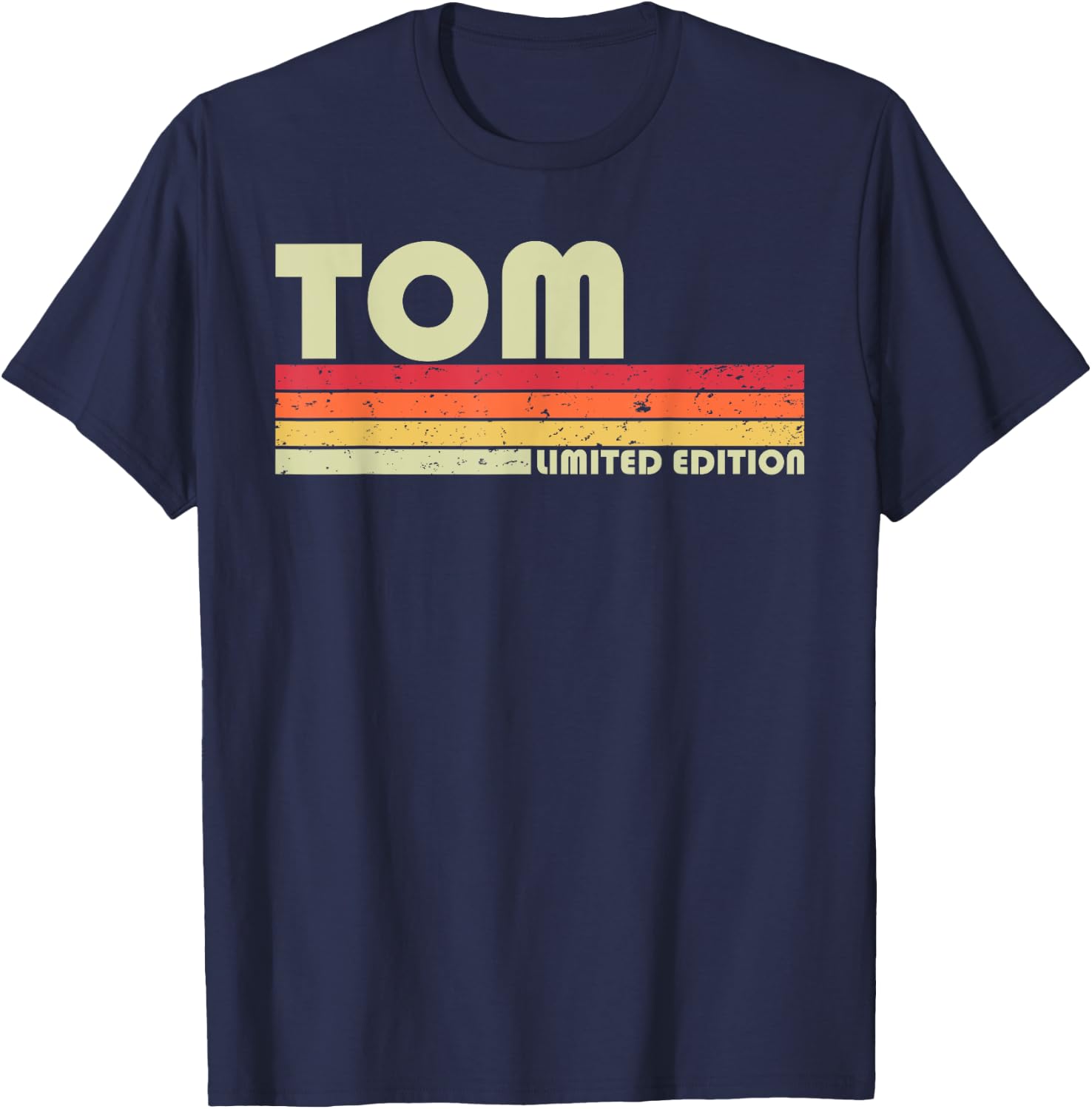 TOM Gift Name Personalized Funny Retro Vintage Birthday T-Shirt - T-Shirt | Navy