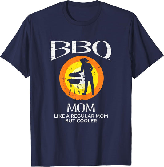 Bbq Mom Cooler Barbecue Meat Grilling Mothers Day Mommy Mama T-Shirt - T-Shirt | Navy