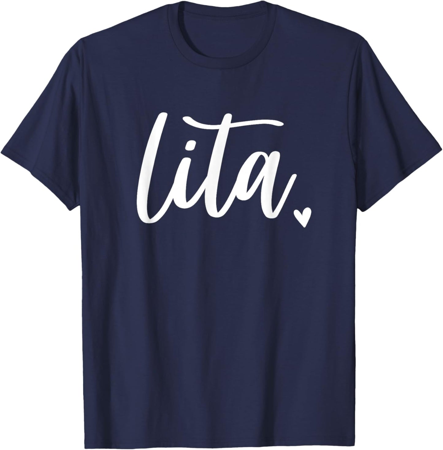 Lita Abuelita Cute Heart Abuela Spanish Grandma T-Shirt - T-Shirt | Navy