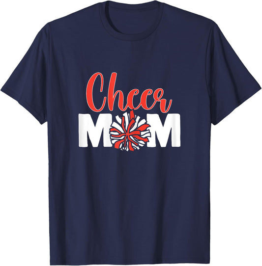 Cheer Mom Cheerleading Mother of Cheerleader Cheer Mom T-Shirt - T-Shirt | Navy