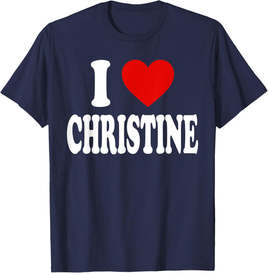 I Heart Love Christine T-Shirt - T-Shirt | Navy